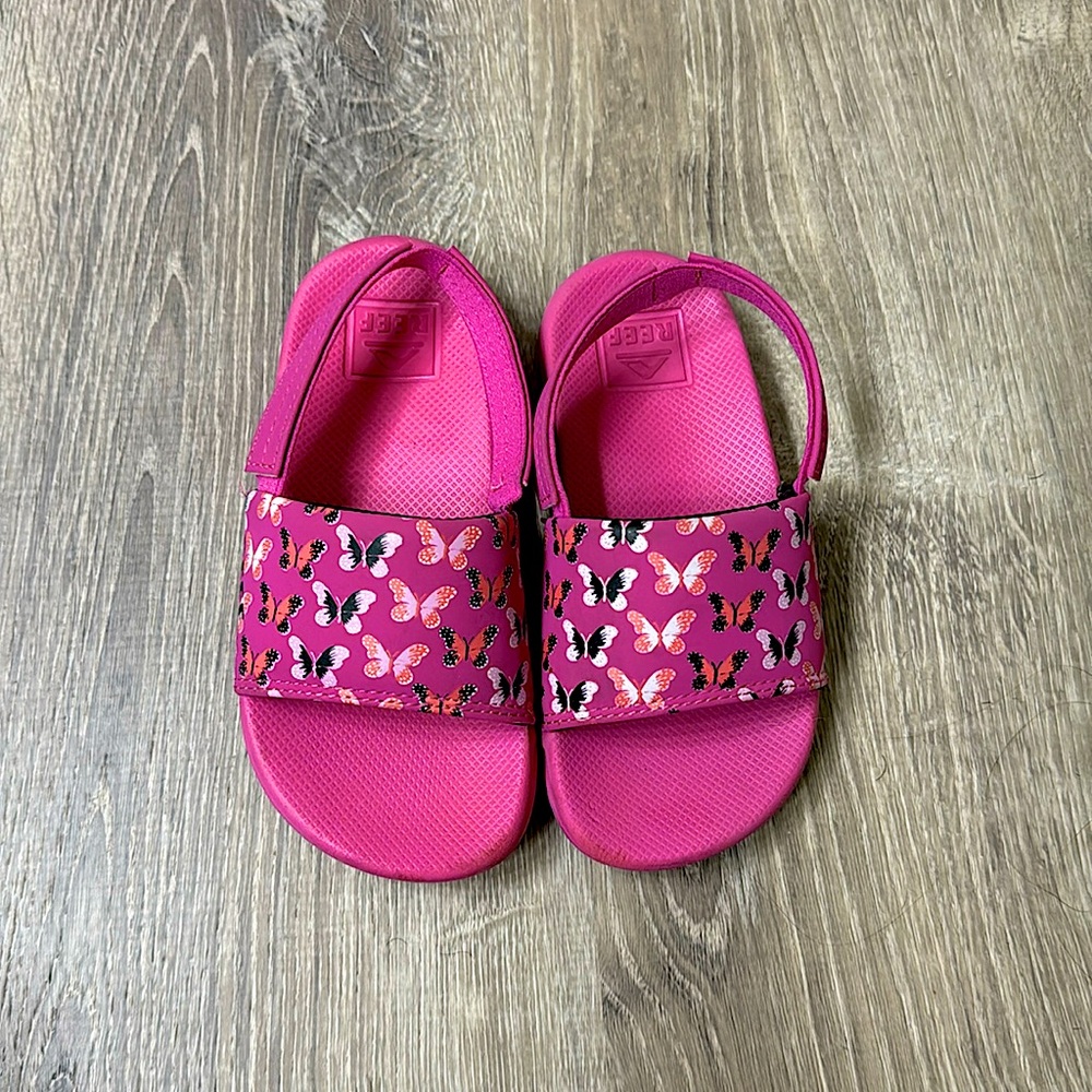 Girls Reef slides with back strap